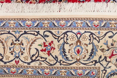 Lot 44 - AN EXTREMELY FINE PART SILK NAIN CARPET, CENTRAL PERSIA