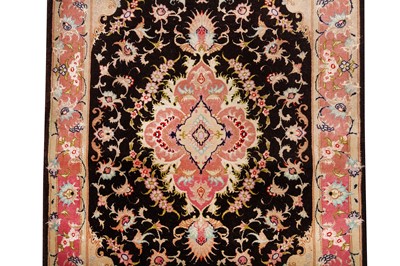 Lot 43 - A VERY FINE PART SILK TABRIZ RUNNER, NORTH-WEST PERSIA