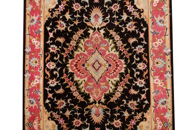 Lot 43 - A VERY FINE PART SILK TABRIZ RUNNER, NORTH-WEST PERSIA
