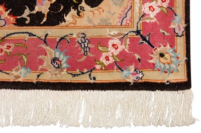 Lot 43 - A VERY FINE PART SILK TABRIZ RUNNER, NORTH-WEST PERSIA