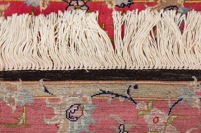 Lot 43 - A VERY FINE PART SILK TABRIZ RUNNER, NORTH-WEST PERSIA