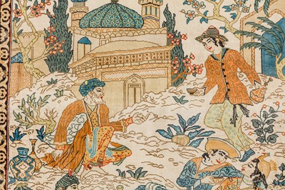 Lot 95 - A VERY FINE SIGNED SILK HEREKE RUG, TURKEY