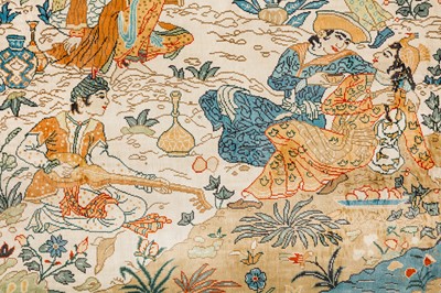 Lot 95 - A VERY FINE SIGNED SILK HEREKE RUG, TURKEY