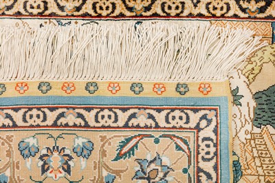 Lot 95 - A VERY FINE SIGNED SILK HEREKE RUG, TURKEY
