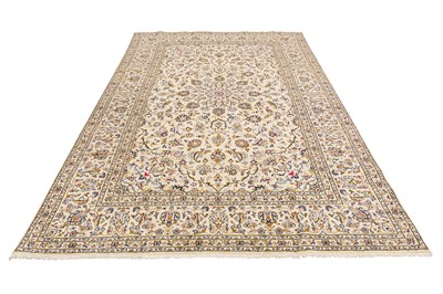 Lot 91 - A FINE KASHAN CARPET, CENTRAL PERSIA