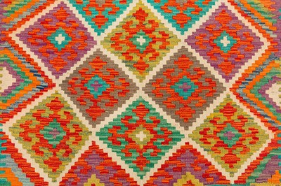 Lot 42 - A FINE TURKISH DESIGN KILIM