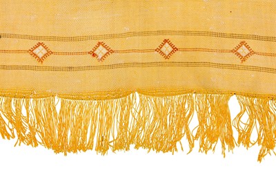 Lot 77 - AN UNUSUAL MOROCCAN SILK FLAT WEAVE LARGE RUG