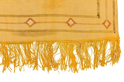 Lot 77 - AN UNUSUAL MOROCCAN SILK FLAT WEAVE LARGE RUG