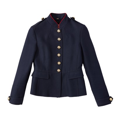 Lot 87 - Burberry Navy Military Short Jacket - Size 8