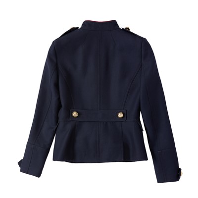 Lot 87 - Burberry Navy Military Short Jacket - Size 8
