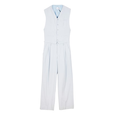 Lot 533 - Burberry Pale Blue Tailored Jumpsuit