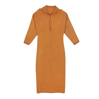 Lot 513 - Burberry Camel Bodycon Knit Dress - Size 8