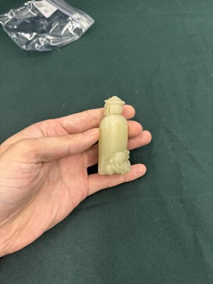 Lot 80 - A CHINESE JADE 'HUREN' CARVED FIGURE