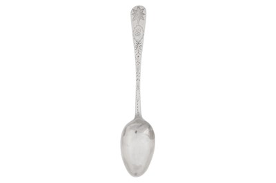 Lot 520 - A George III Irish provincial silver teaspoon, Cork circa 1810 by Carden Terry and Jane Williams