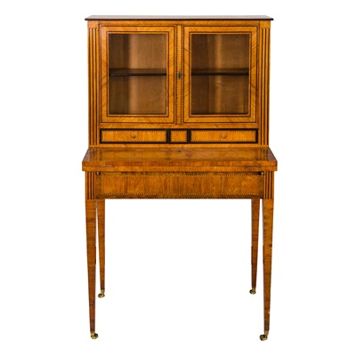 Lot 348 - French rosewood and kingwood bonheur du jour, late 19th century
