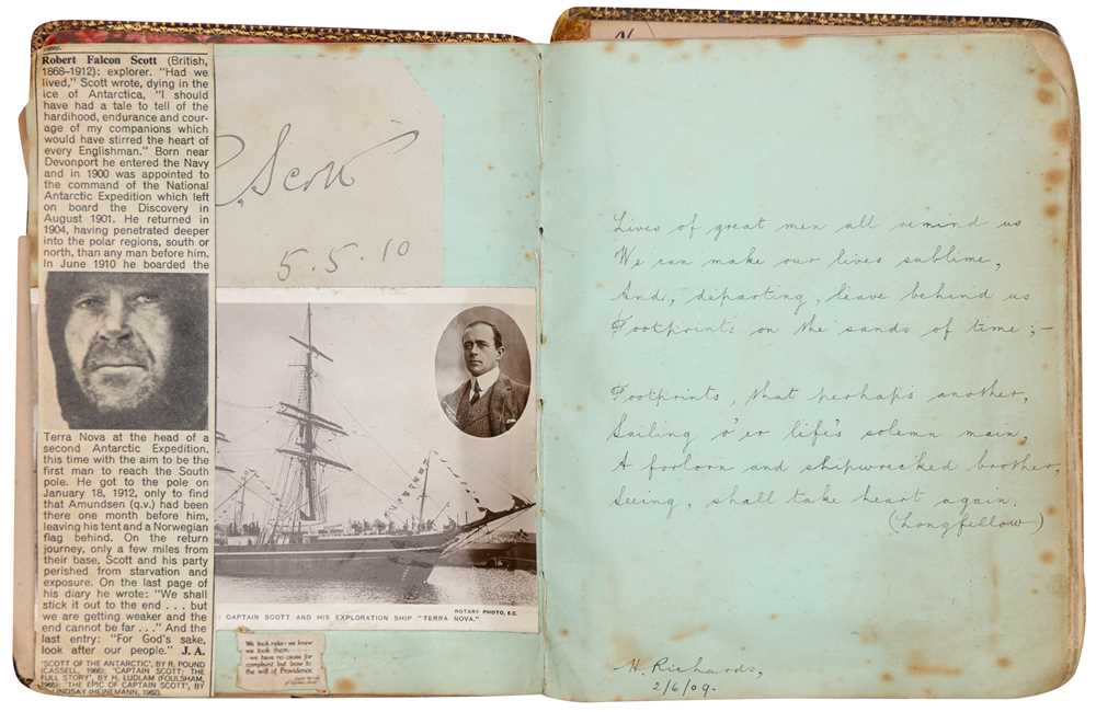 Lot 44 - Autograph Album.- Incl. Robert Falcon Scott