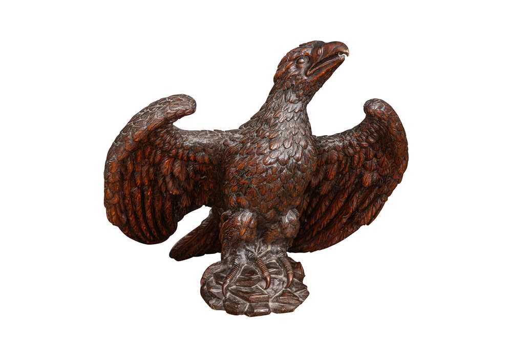 Lot 56 - A Carved Oak Eagle, American late 19th Century