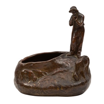 Lot 148 - Peter Tereszczuk (Austrian-Ukrainian, 1875-1963), Art Nouveau bronze figural jardiniere