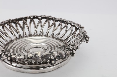 Lot 30 - AN ALEXANDER II RUSSIAN 84 ZOLOTNIK (875 STANDARD) SILVER WINE COASTER, SAINT PETERSBURG 1864, BY ROBERT COLQUHOUN (KOKHUN) RETAILED BY NICHOLS AND PLINKE (ACTIVE 1829-1898)