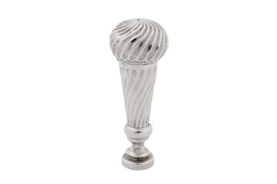 Lot 54 - A Victorian sterling silver seal and wax holder combination, Birmingham 1890 by Henry Charles Freeman