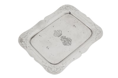 Lot 234 - A late 19th century Ottoman Turkish silver dish, circa 1870, Tughra of Sultan Abdul Aziz (r.1861-76)