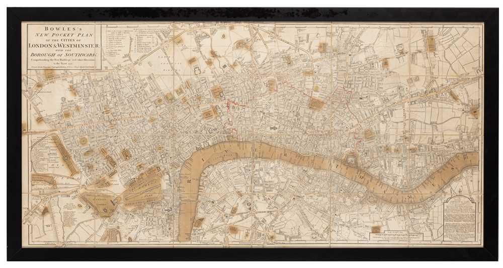 Lot 76 - Bowles (Carington) Bowles's New Pocket Plan of the Cities of London & Westminster