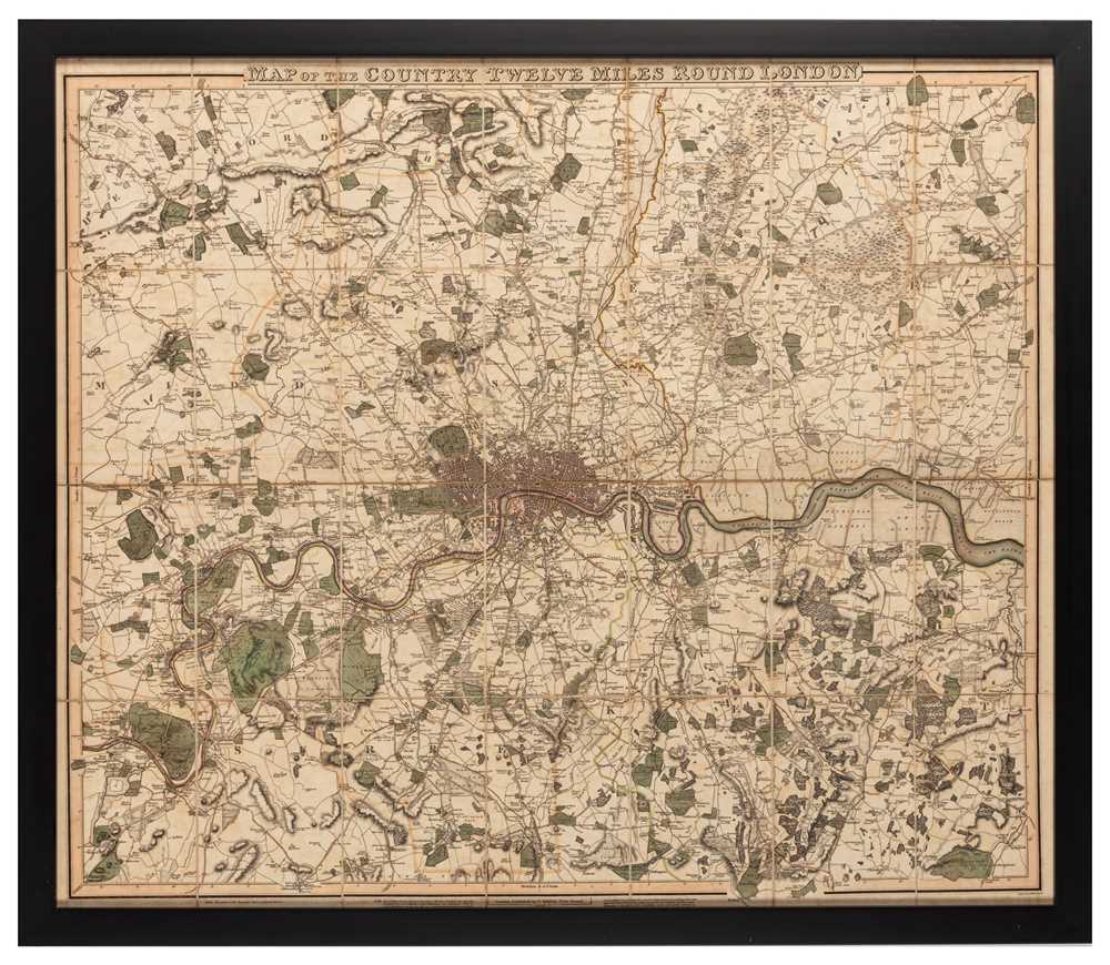 Lot 78 - Gardner (W. R.) engraver, Map of the Country Twelve Miles Round London