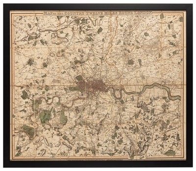 Lot 31 - Gardner (W. R.) engraver, Map of the Country Twelve Miles Round London