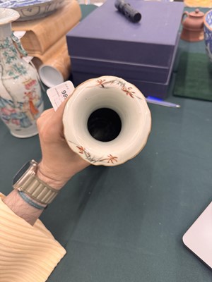 Lot 501 - A pair of Chinese famille-rose 'figural' vases, Qing dynasty, 19th century