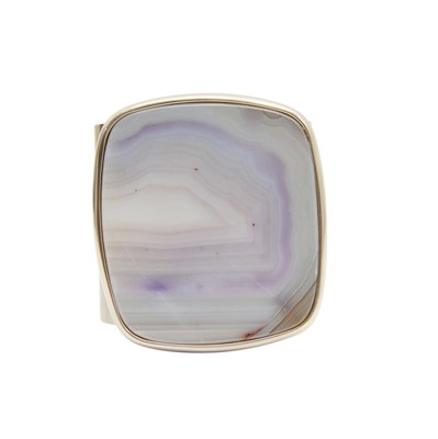 Lot 54 - Chanel Purple Agate Cuff Bracelet