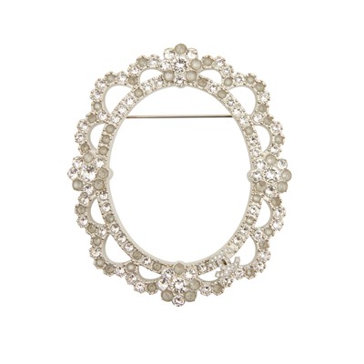 Lot 261 - Chanel Ornate CC Frame Brooch