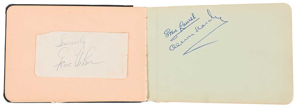 Lot 46 - Autograph Album.- Incl. Stan Laurel & Oliver Hardy