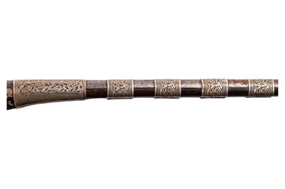 Lot 187 - A North African (possibly Moroccan) longarm snaphance Rifle (or Moukahla)