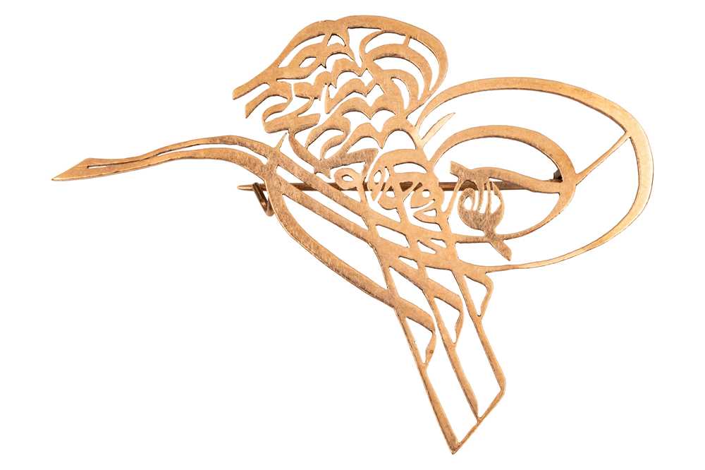 Lot 104 - A TURKISH TUGHRA BROOCH