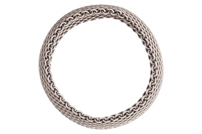 Lot 327 - TIFFANY & CO. | A MESH BANGLE
