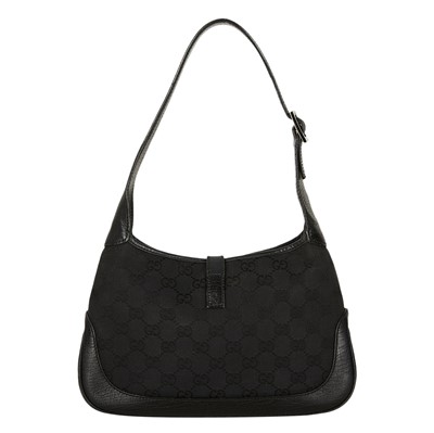 Lot 244 - Gucci Black Monogram Small Jackie Bag