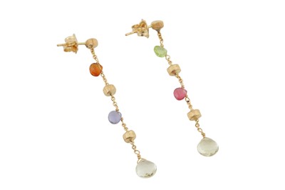 Lot 151 - Marco Bicego | A pair of topaz pendant earrings