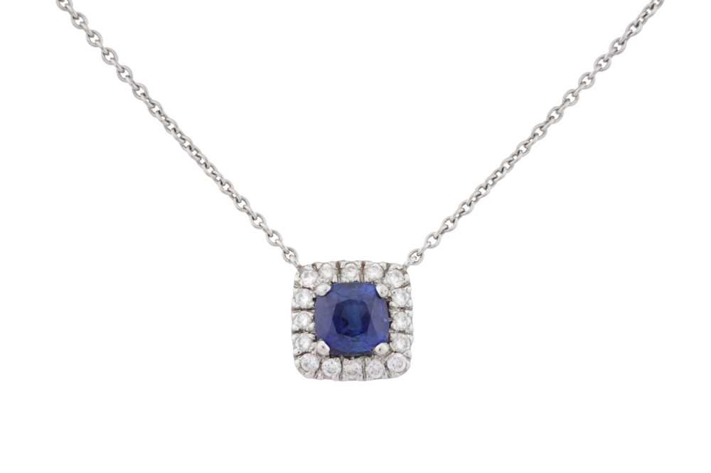 Lot 68 - A sapphire and diamond necklace