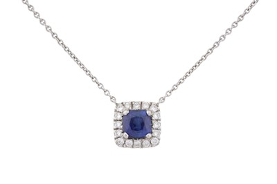 Lot 68 - A sapphire and diamond necklace