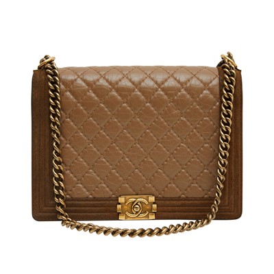 Lot 115 - Chanel Brown Large Boy Bag