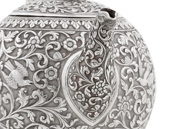 Lot 174 - A rare early 20th century Anglo – Indian silver teapot, Cutch, Bhuj circa 1910 by Oomersi Mawji jnr (active 1890-1930)