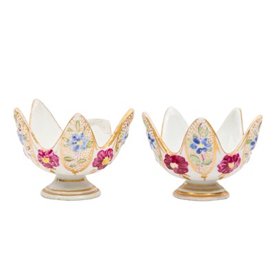 Lot 31 - A Pair of Meissen Marcolini period porcelain salt cellars
