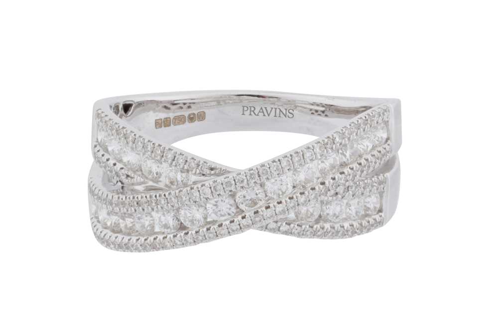 Lot 219 - Pravins | A diamond crossover ring, circa 2021