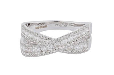 Lot 219 - Pravins | A diamond crossover ring, circa 2021