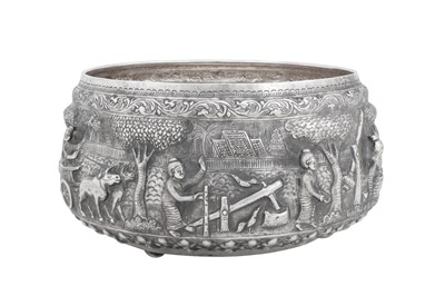 Lot 212 - A mid-20th century Thai silver bowl, Chiang Mai circa 1950