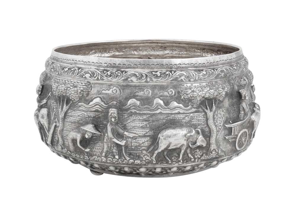 Lot 212 - A mid-20th century Thai silver bowl, Chiang Mai circa 1950