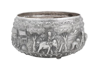 Lot 212 - A mid-20th century Thai silver bowl, Chiang Mai circa 1950