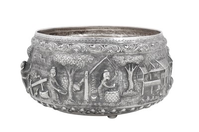 Lot 212 - A mid-20th century Thai silver bowl, Chiang Mai circa 1950