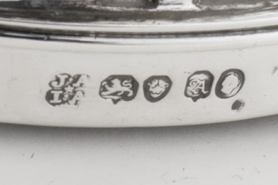 Lot 428 - A set of four William IV sterling silver wine coasters, London 1836 by Joseph Angell I and John Angell I