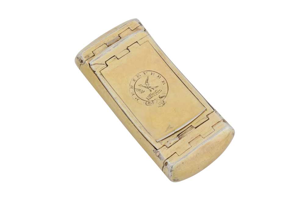 Lot 24 - A George III sterling silver gilt ‘double action' snuff box / vinaigrette combination, Birmingham 1810 by John Thorton